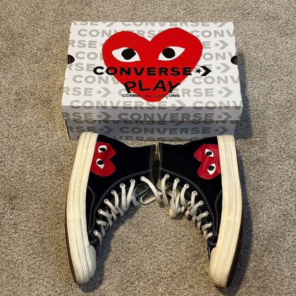 Converse X CDG - Chuck Taylor High - Black - US 12 - Picture 2 of 5
